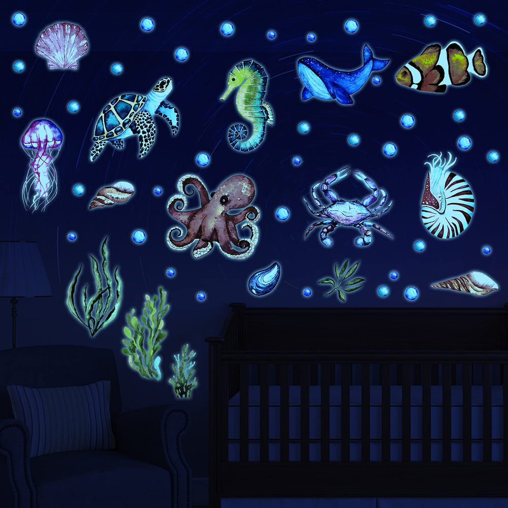 Outus waterproof ocean wall decals for bathrooms and nurseries