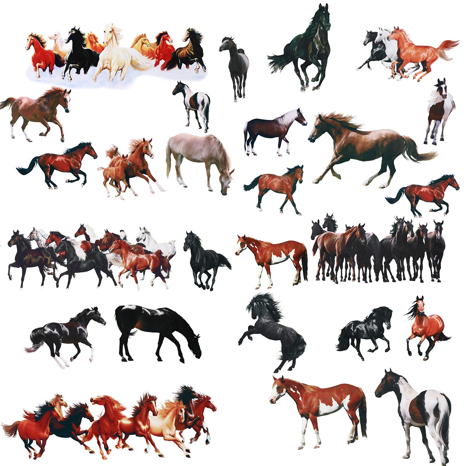 Outus colorful horses brighten walls for playful room decor.