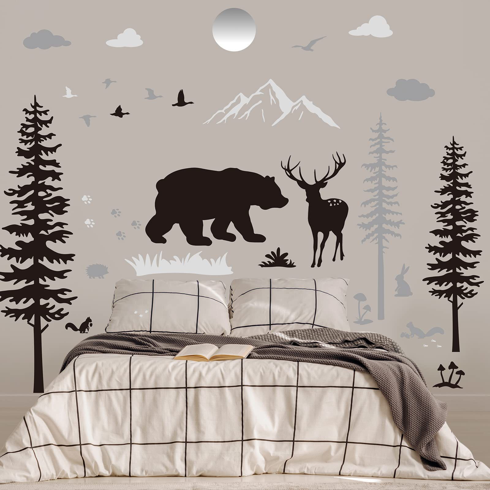 Outus winter forest squirrel wall sticker sparks storytelling moments on a child's wall.