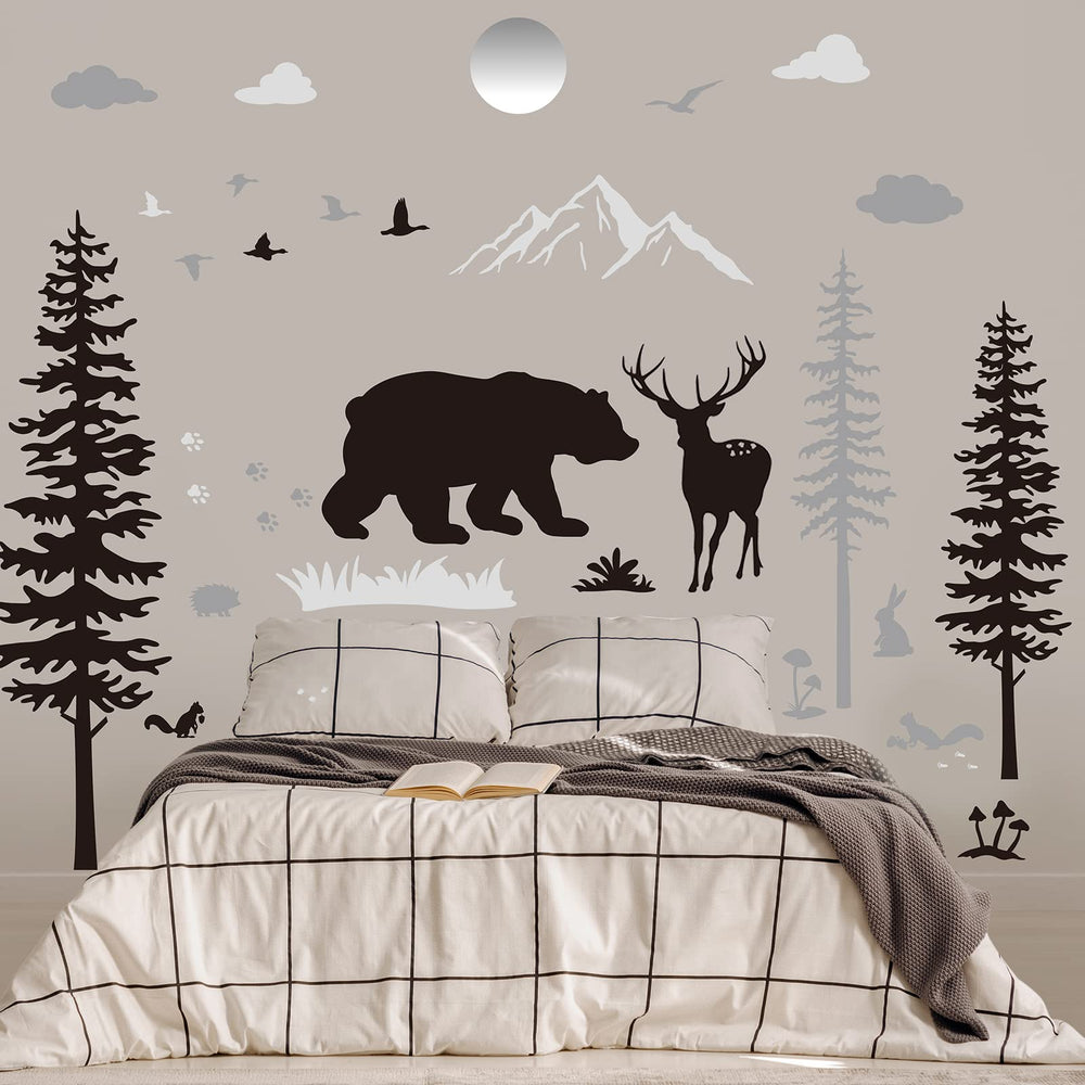 Outus winter forest squirrel wall sticker sparks storytelling moments on a child's wall.