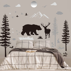 Outus winter forest squirrel wall sticker sparks storytelling moments on a child's wall.
