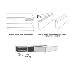 Outwater Black 1-Inch Styrene U-Channel framing posters and signage.