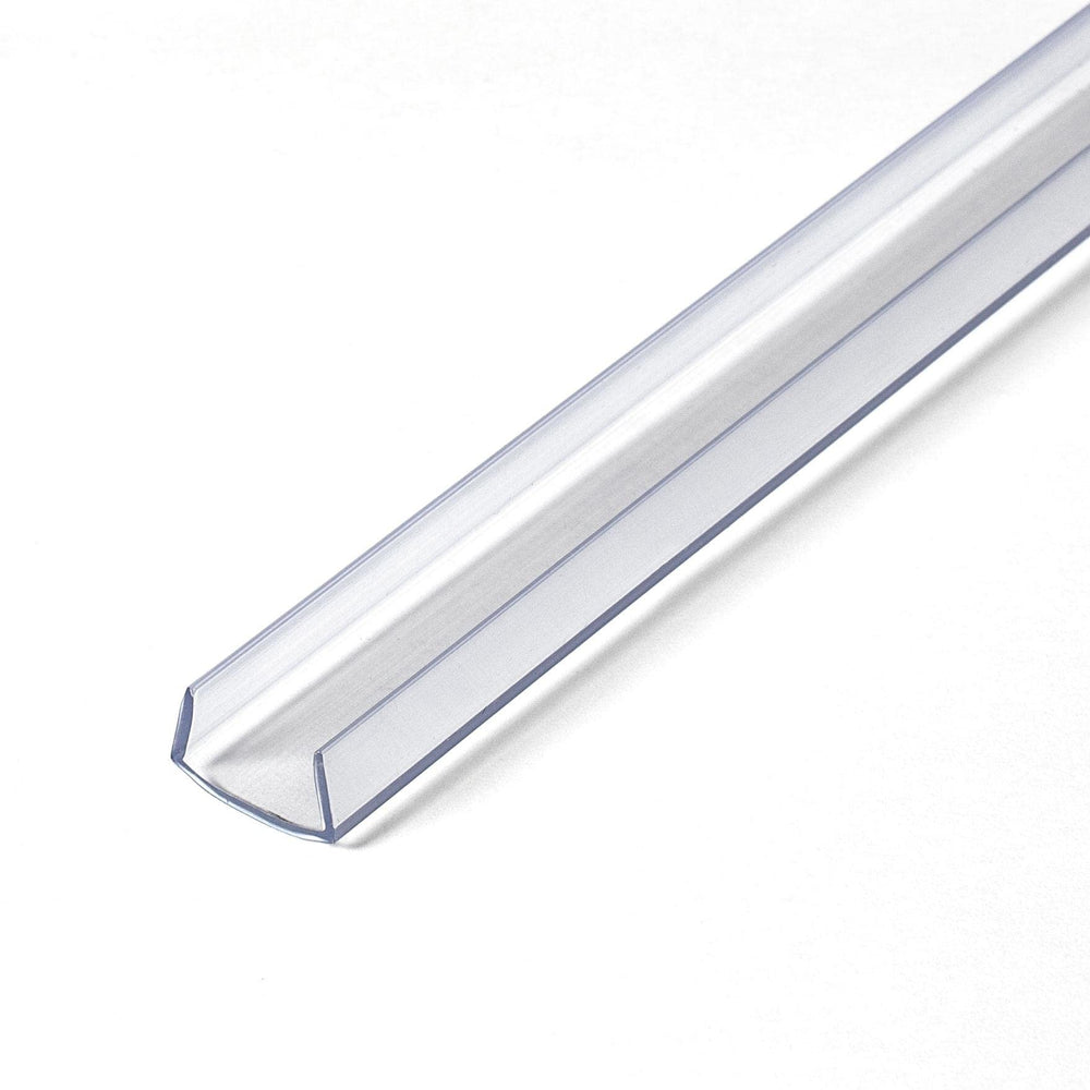Outwater clear U-channel edge protection guards panel edges without obscuring color.