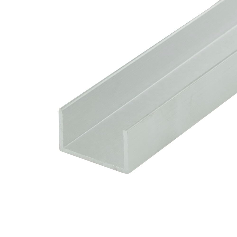 Outwater U-Channel Alu447-M front view shows mill finish edge protection and durability