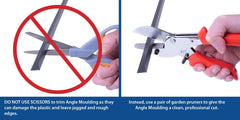 Outwater plastics white U-channel cut-to-length illustrates edge protection and seam coverage.
