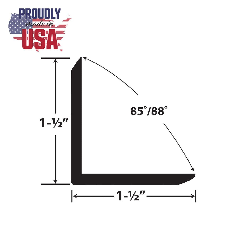 Outwater U-channel shelf edging on a POP display demonstrates clean, miter-ready edges.