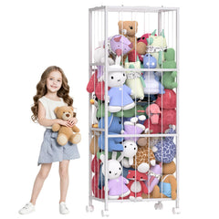 OUTWOLF stuffed animal storage with all-metal design for durable nursery organization