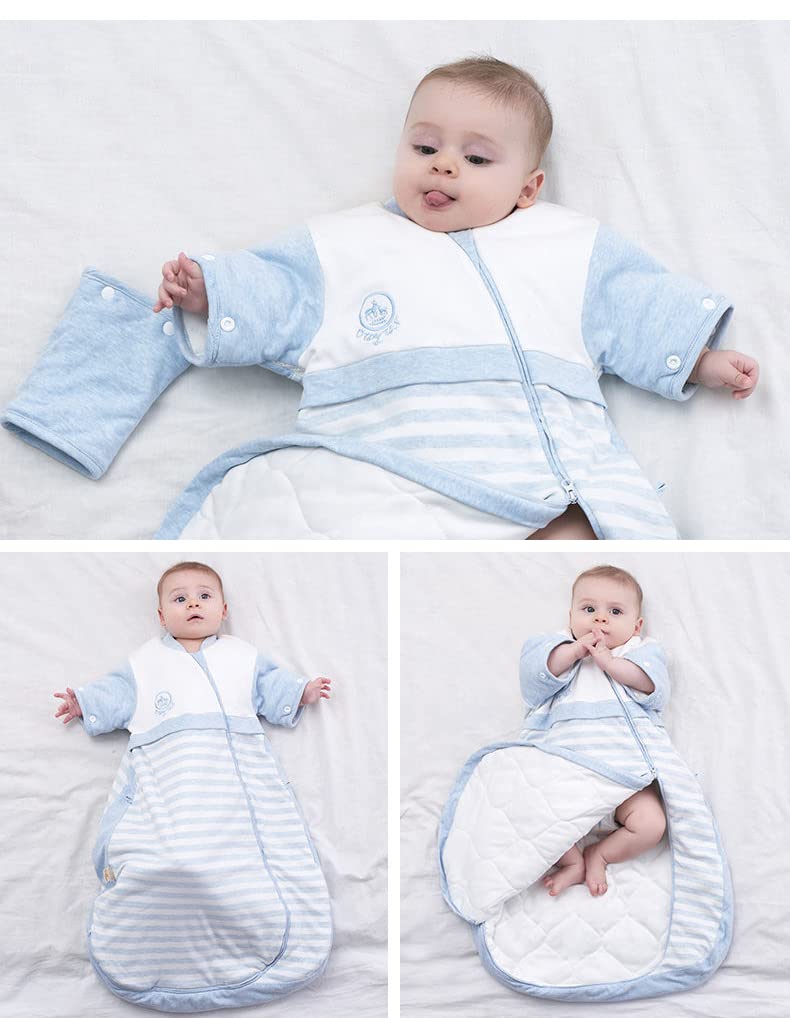 OuYun baby sleeping bag blue care instructions for simple hand wash