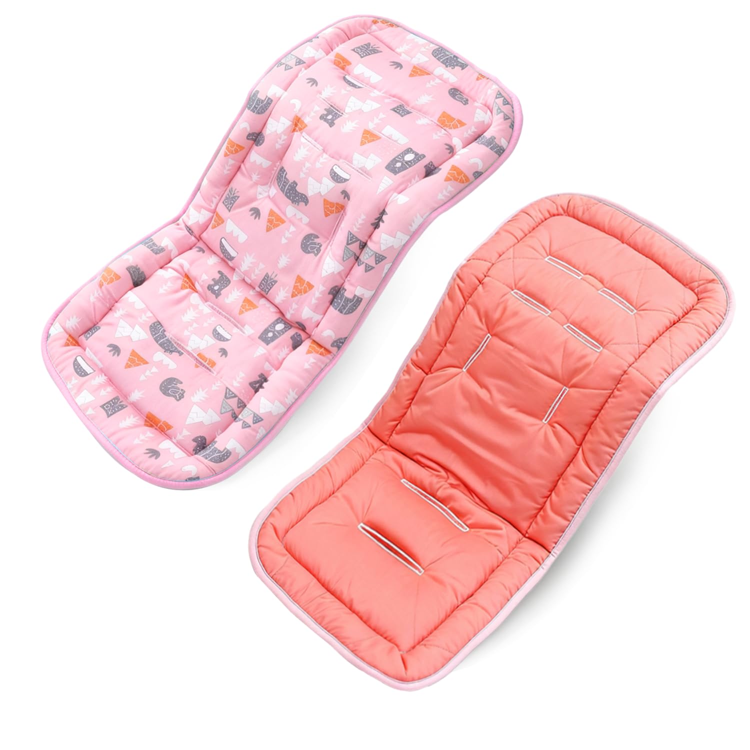 Ovelin Baby Stroller Cushion front view shows breathable cotton comfort for everyday strolls