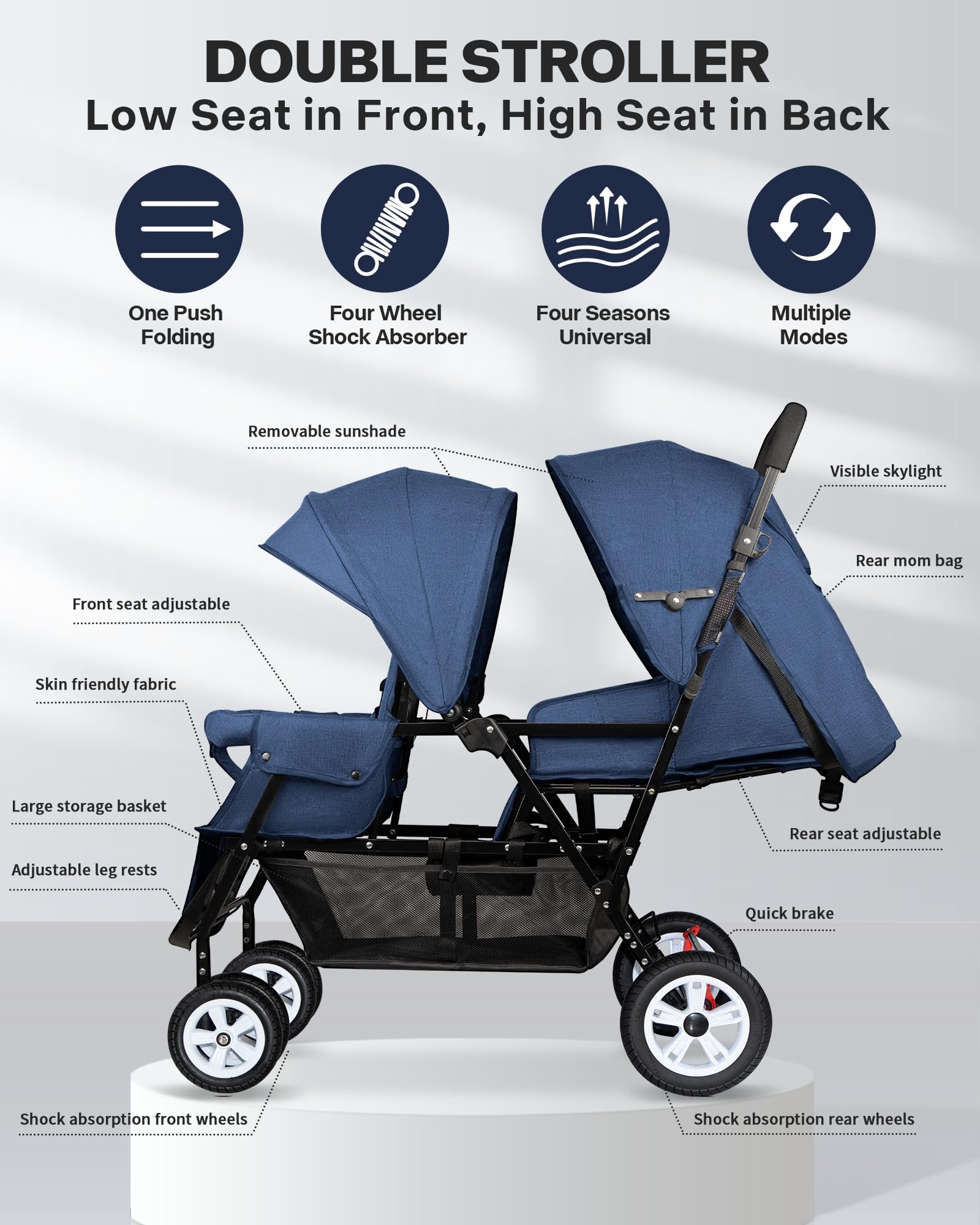 OVERTANG adjustable footrest supports growing toddlers in comfort.