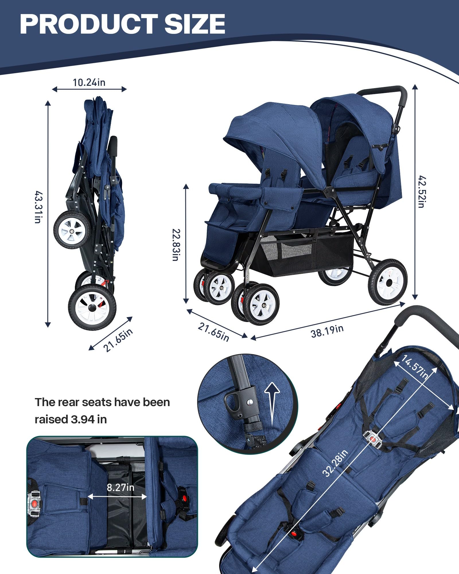 OVERTANG rear seat lies flat for relaxed nap during trips.
