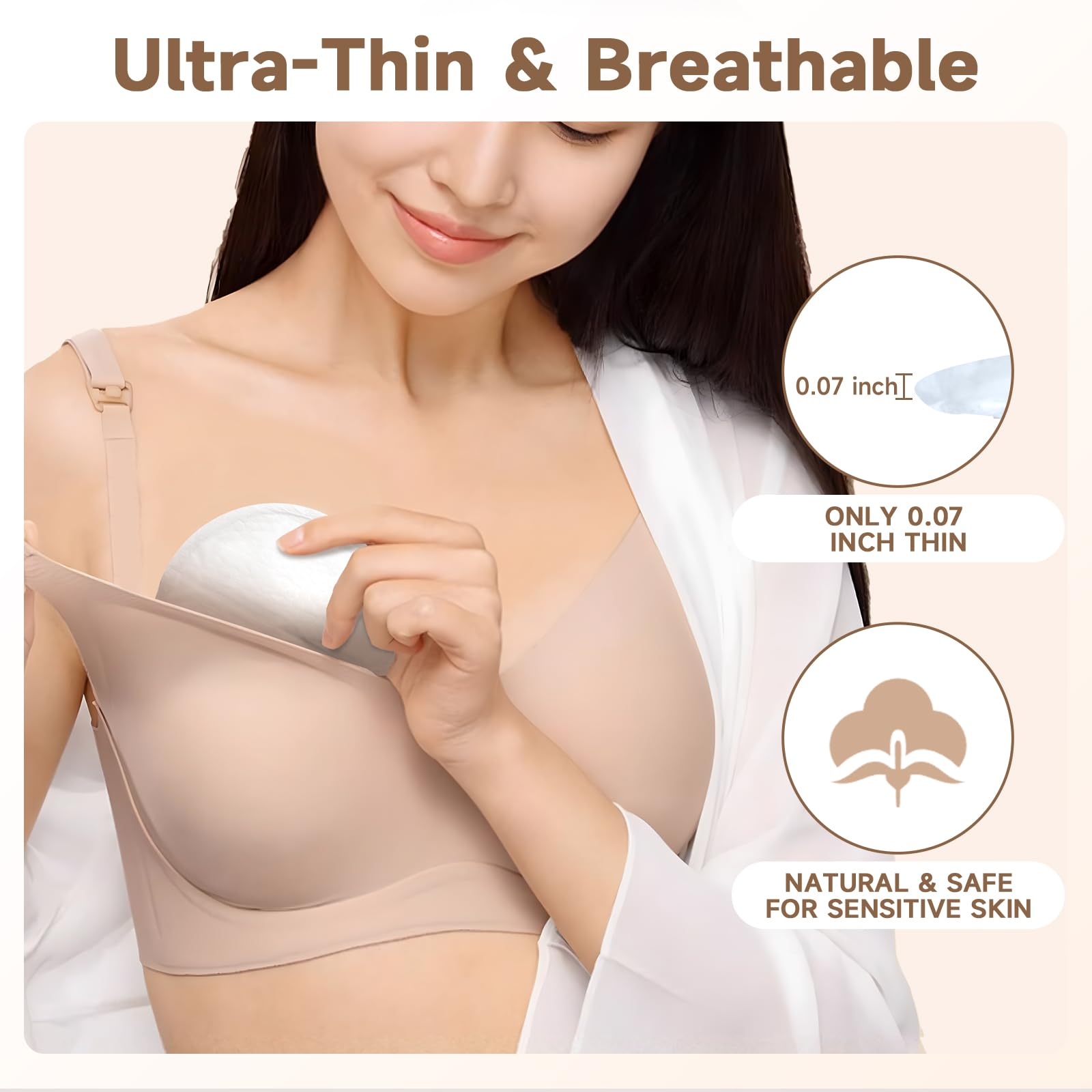 Ovlospa nursing pad closeup surface highlights breathable honeycomb design for dry skin