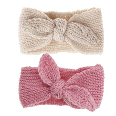 OVOY Turban headband beige with knot detail offers soft, stretchable comfort for newborns.