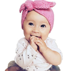 OVOY turban headband close-up highlights soft material gentle on delicate baby skin