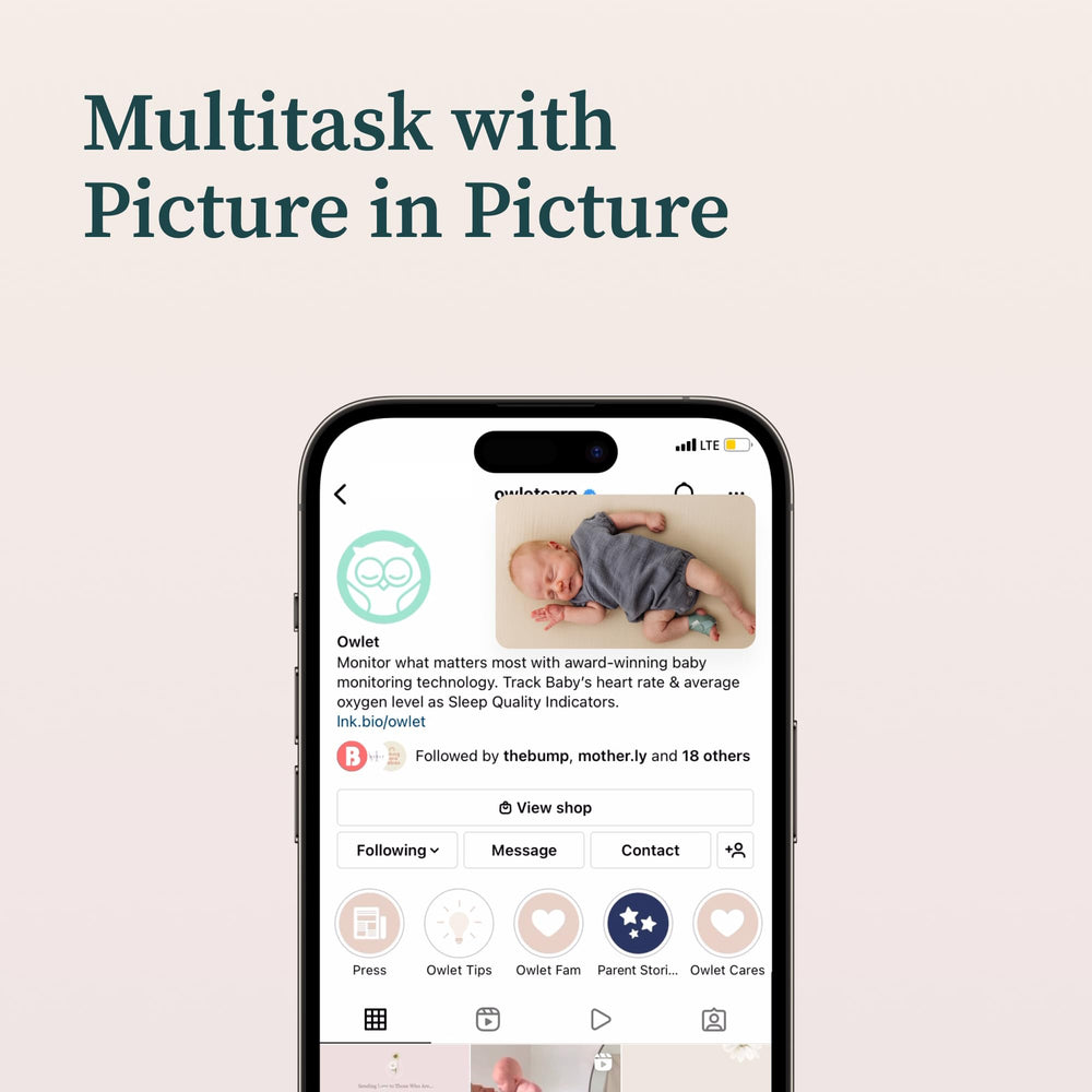 Video storage options for Owlet Dream Duo in the Dream App.