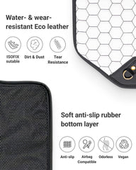 Owleys foam-layer design cushions and shields seats during family drives.