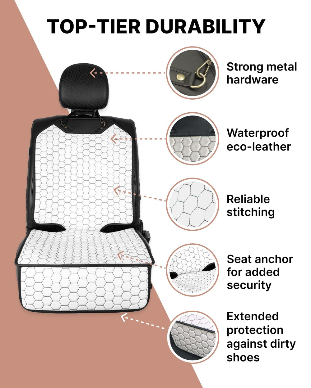 Owleys leather protector is easy to wipe clean after mealtime messes.