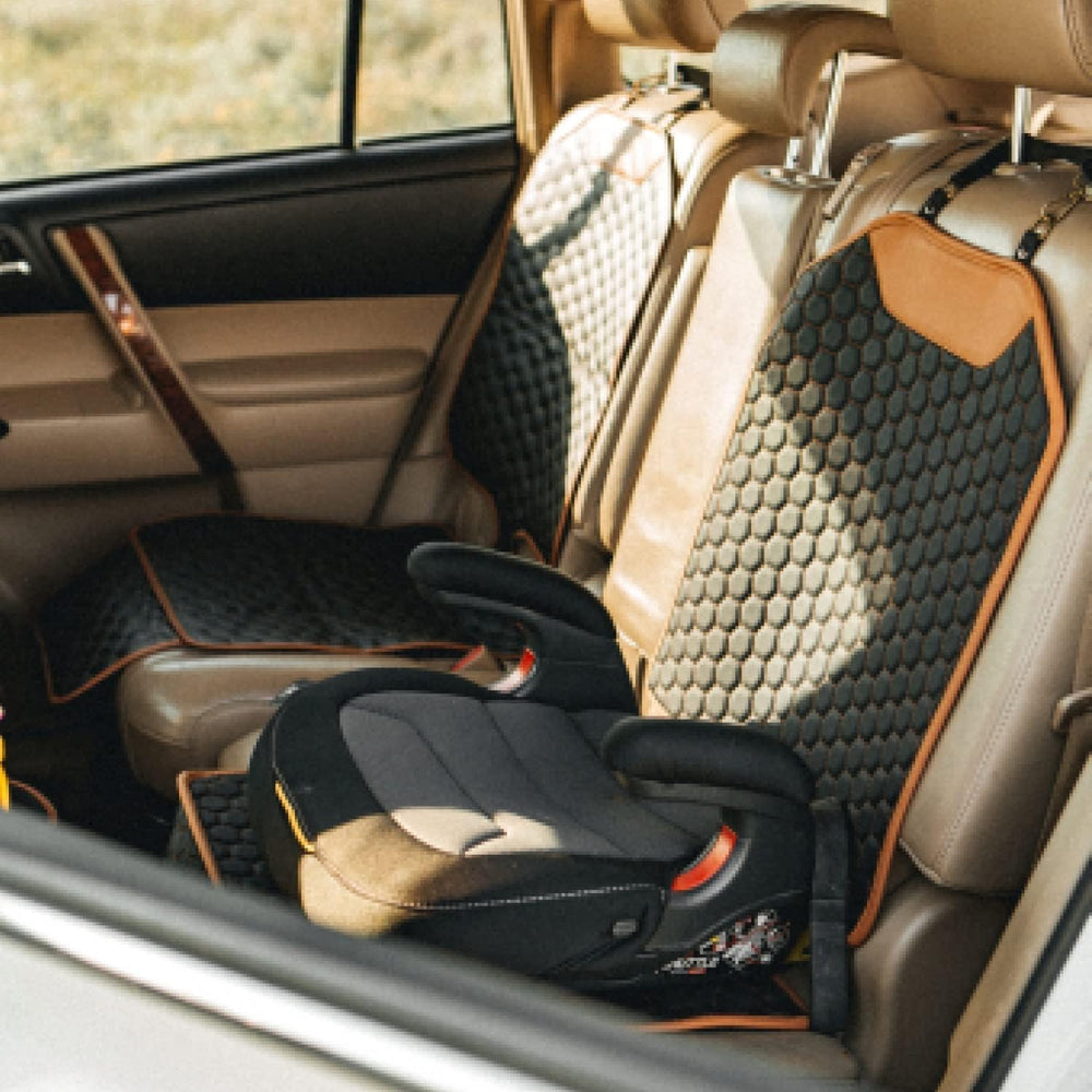 Owleys premium leather seat protector back-seat-guardian shields dirt and scratches on family trips