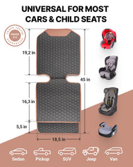 Owleys premium leather seat protector waterproof-layer prevents spills from reaching upholstery