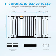 Owlie baby gate height 30.5 inches creates a tall barrier for growing toddlers