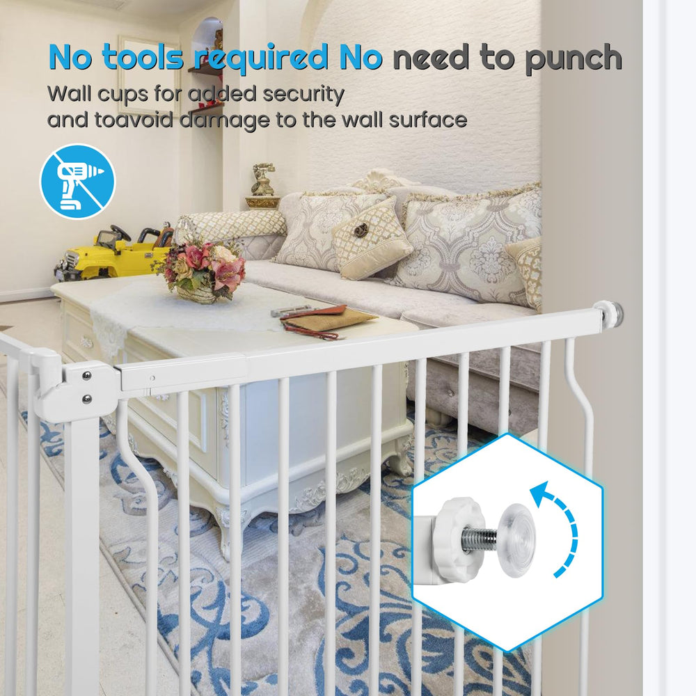Owlie baby gate pet and baby safety creates defined zones in living areas.