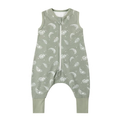 Owlivia 1.0 TOG Green Feather sleeping bag front view shows cozy organic cotton.