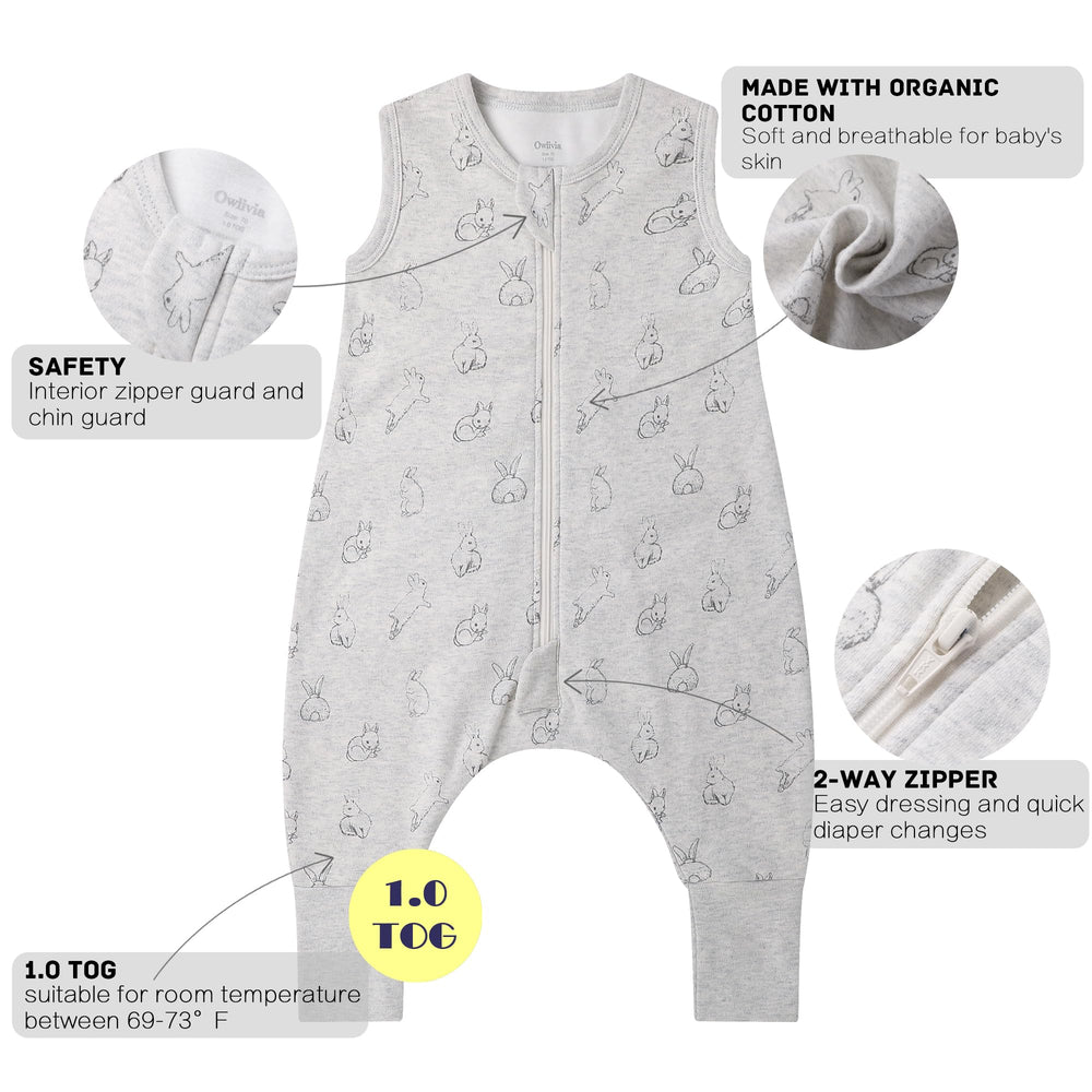 Owlivia 1.0 Tog sleeping bag feet-friendly design for crawling and movement