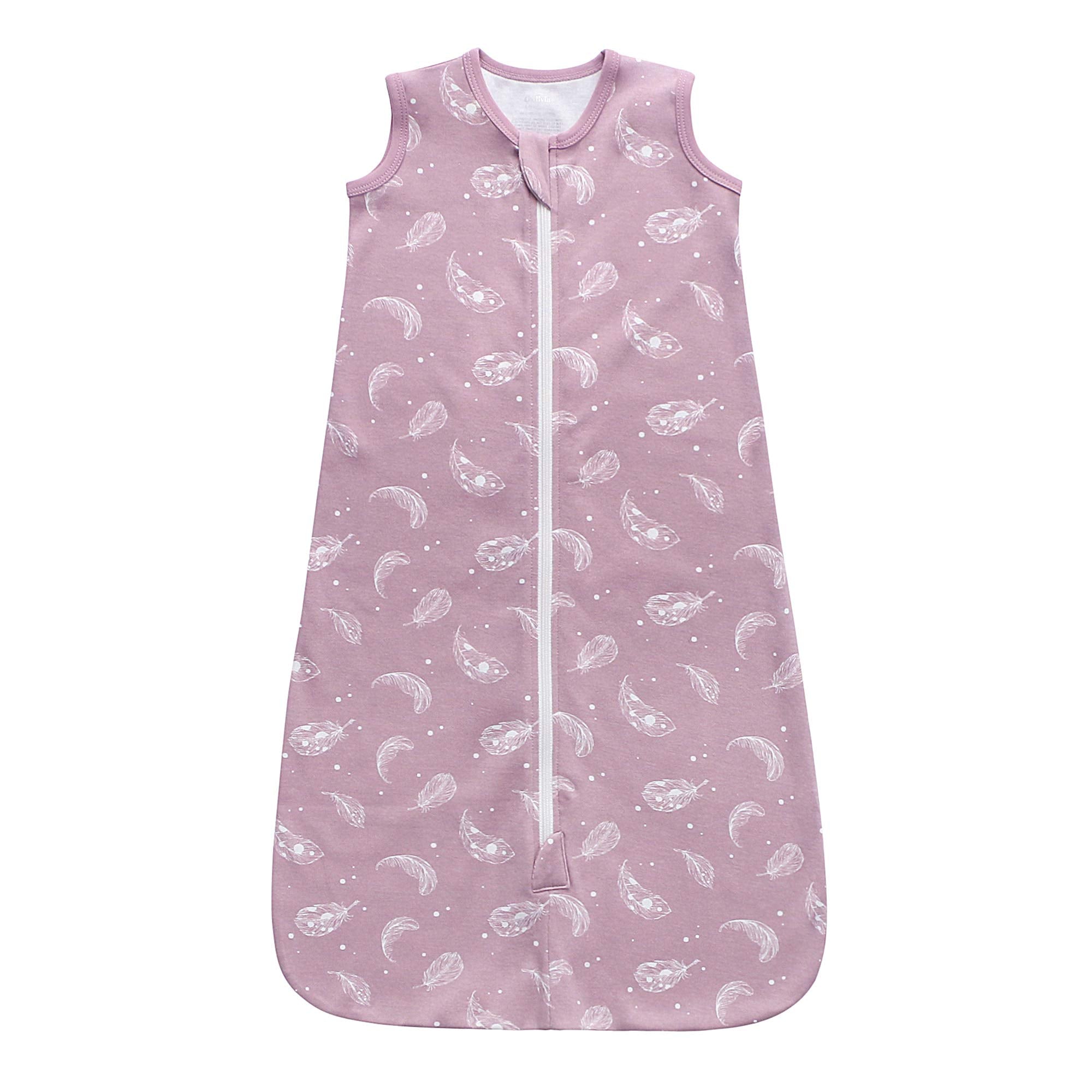 Owlivia baby organic cotton sleep sack fabric closeup showing soft breathable material for gentle skin