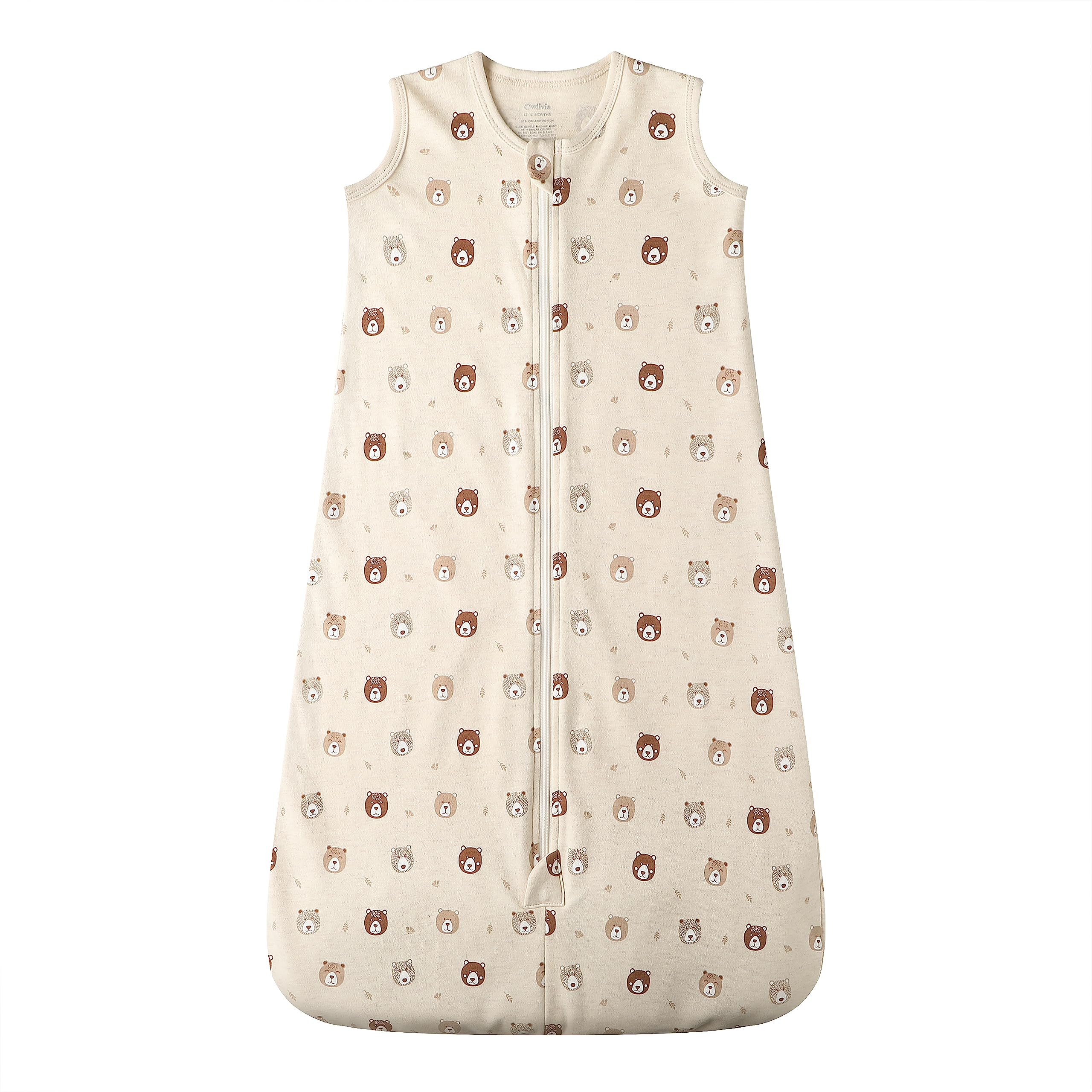Owlivia baby organic cotton 0.5 TOG wearable blanket close-up showing cozy weave and warmth benefits.