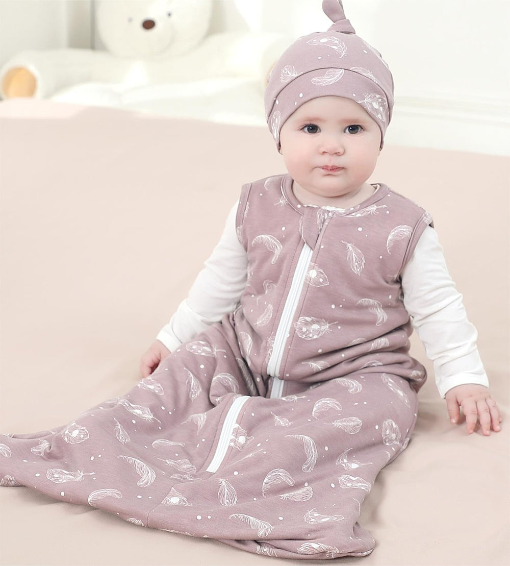 Owlivia baby organic cotton 0.5 TOG sleep sack sleeveless design reduces overheating during sleep