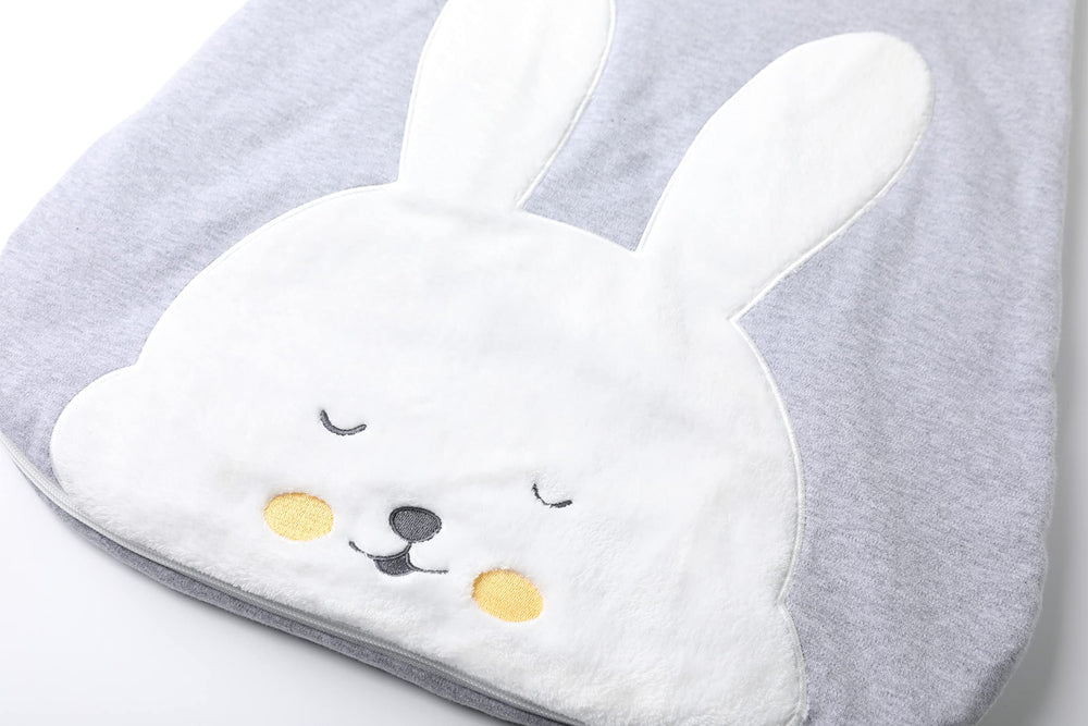 Owlivia bunny-embroidered sleep sack close-up adds playful charm while remaining unisex.
