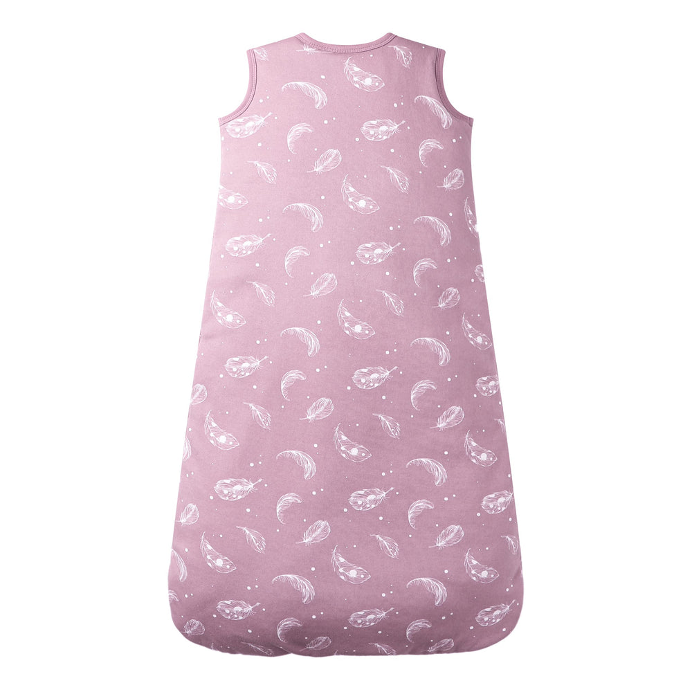 Owlivia sleep sack organic cotton 2-way zip closeup for easy diaper changes