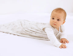 Owlivia gray rabbit 0-5 tog wearable blanket back view for safe coverage.