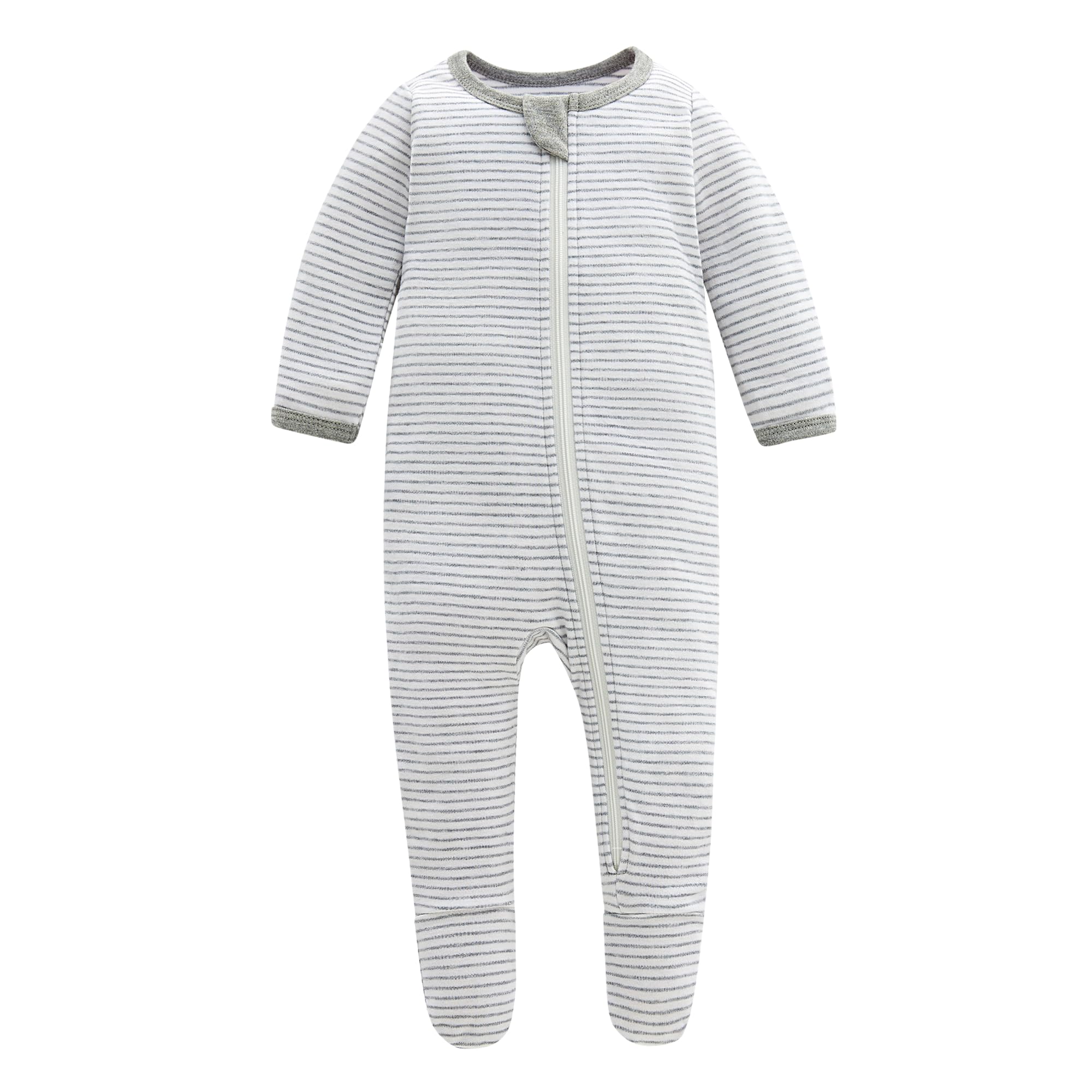 Owlivia organic cotton baby pajama footed design; keeps feet warm.