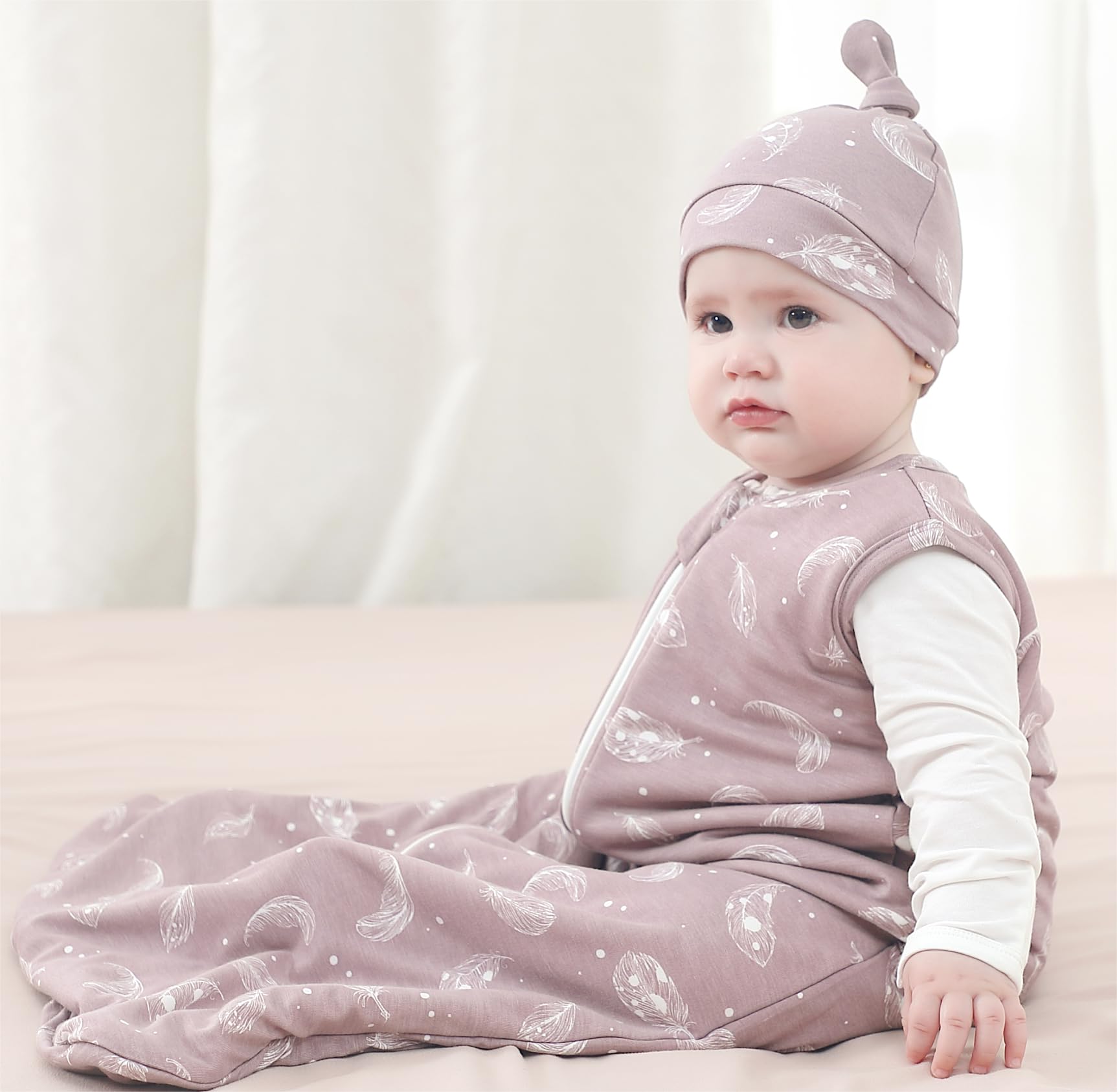 Owlivia sleep sack 1.0 TOG perfect for 69-73°F rooms and moderate seasons.
