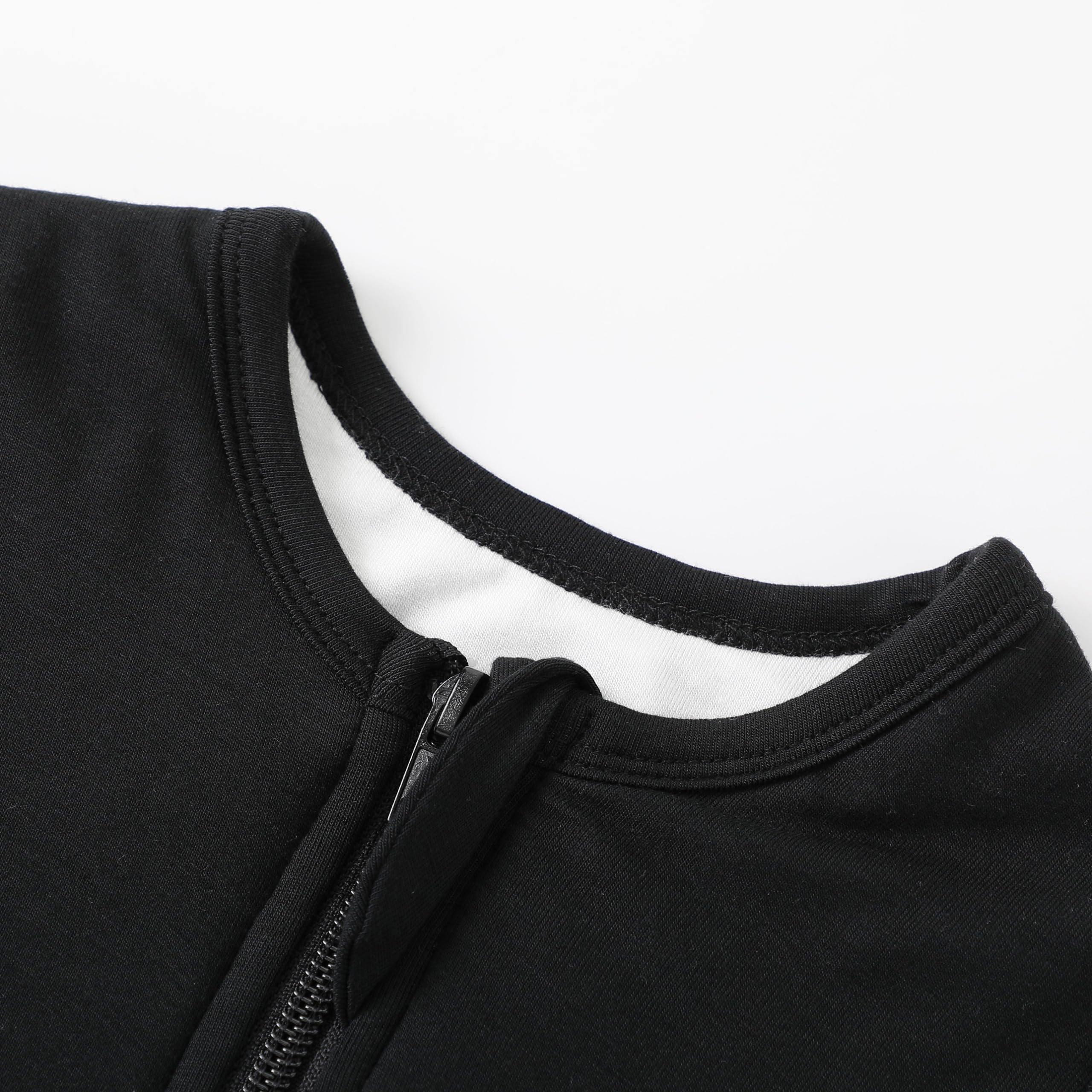Owlivia sleep sack features 2-way zipper for easy diaper changes.