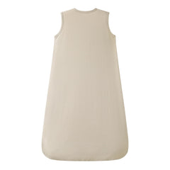 Owlivia sleep sack beige with 2-way zipper for easy diaper changes.