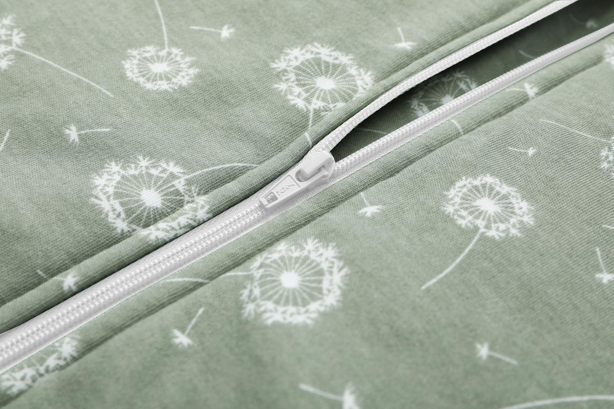 Owlivia sleep sack inner zipper guard protects baby's skin during zipping