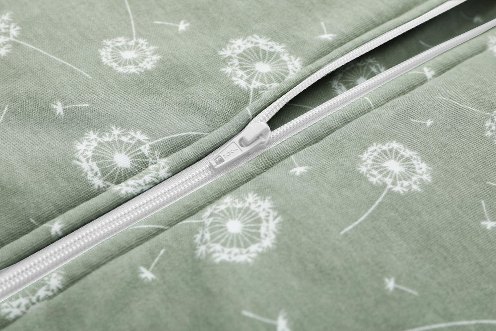 Owlivia sleep sack inner zipper guard protects baby's skin during zipping