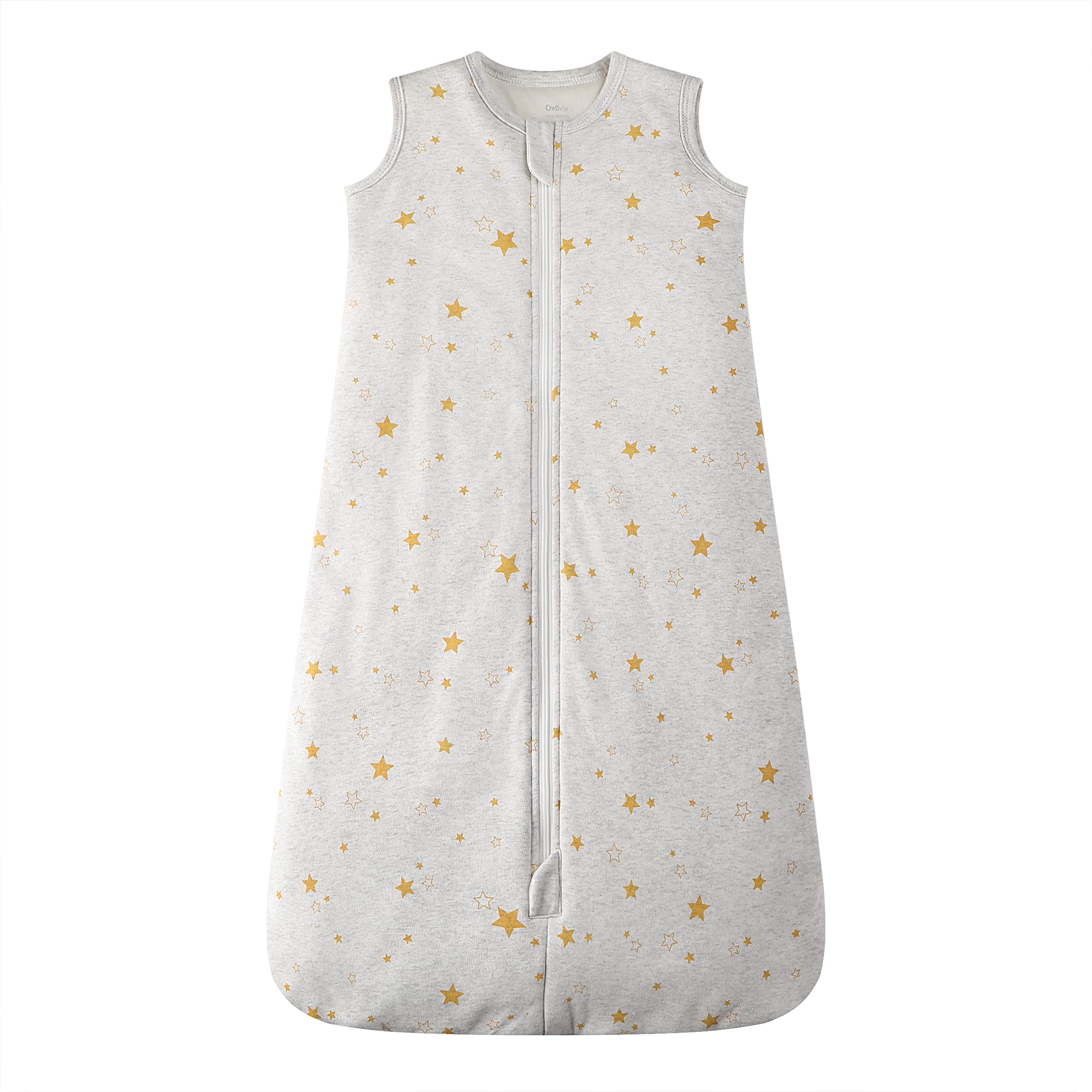 Owlivia sleep sack outer view shows plush organic cotton and cozy 2.5 TOG warmth