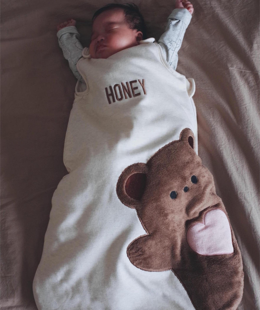 Owlivia sleep sack quilted inner view with soft polyester filling