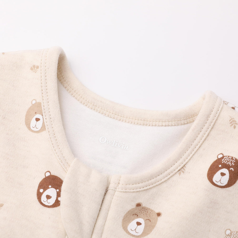 Owlivia vibrant pattern on toddler sleeping bag boosts bedtime fun.