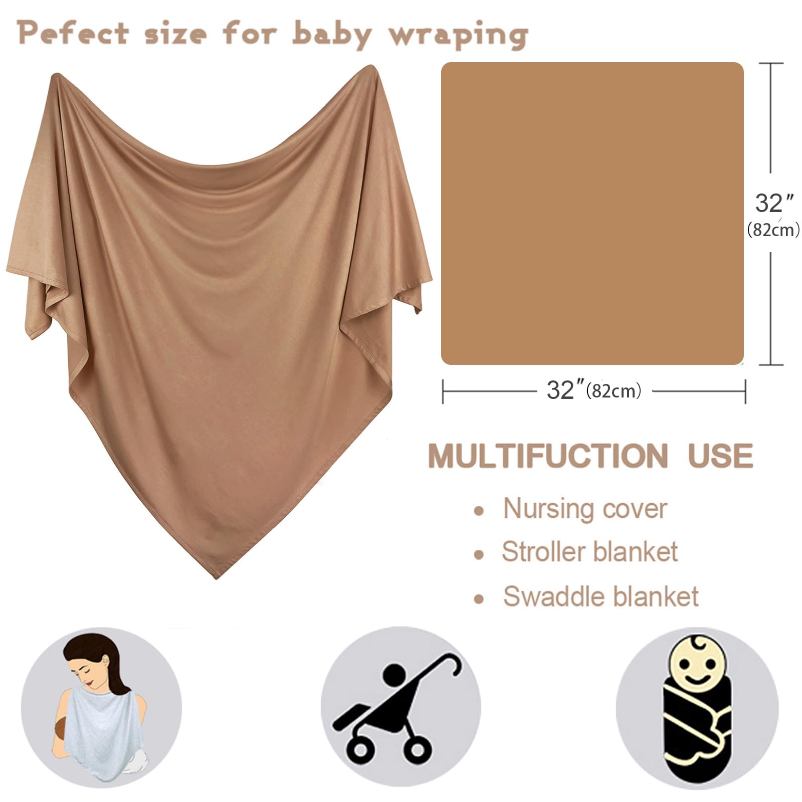 OWLOWLA baby blanket in stroller use copper shade for on-the-go warmth.