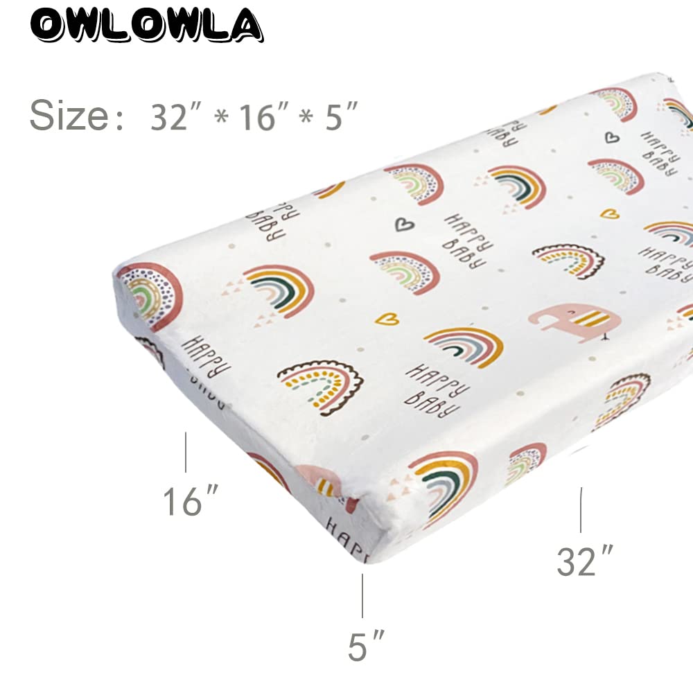 Owlowla changing pad cover uses baby-safe materials for peace of mind.