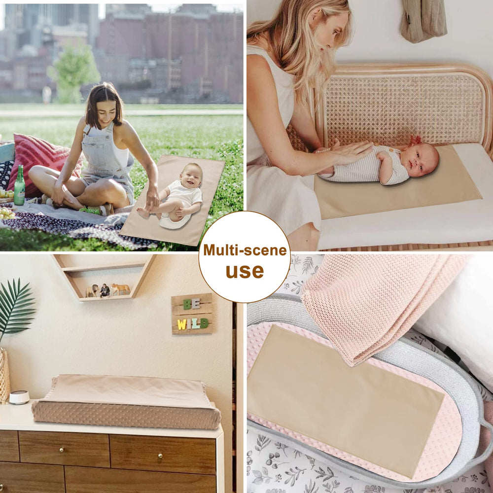 Owlowla changing pad folded with elastic back for secure carrying.