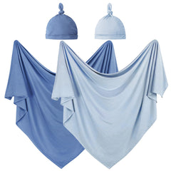 OWLOWLA newborn swaddle blanket in soft-knit fabric for gentle sleep