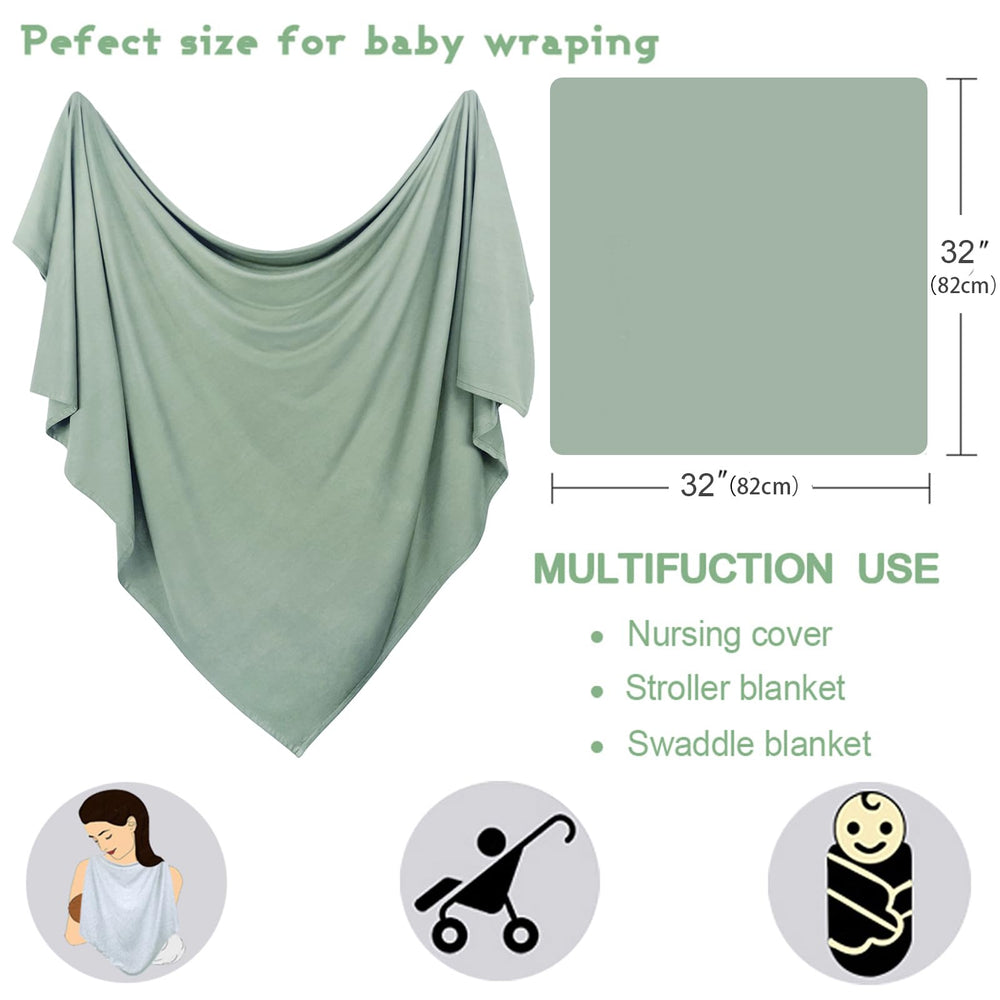 OWLOWLA newborn swaddle olive worn by baby illustrates secure snug wrap during naps.