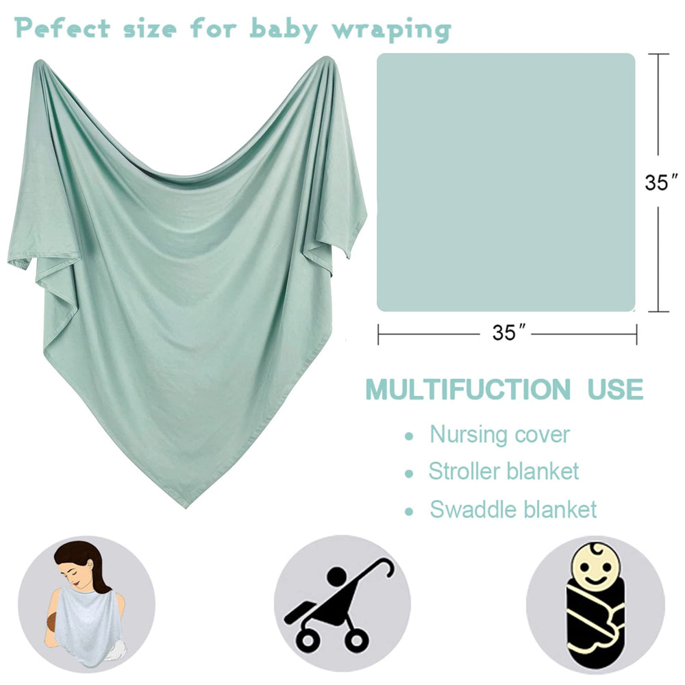 OWLOWLA Sage newborn swaddle on baby demonstrates secure, comfortable wrap