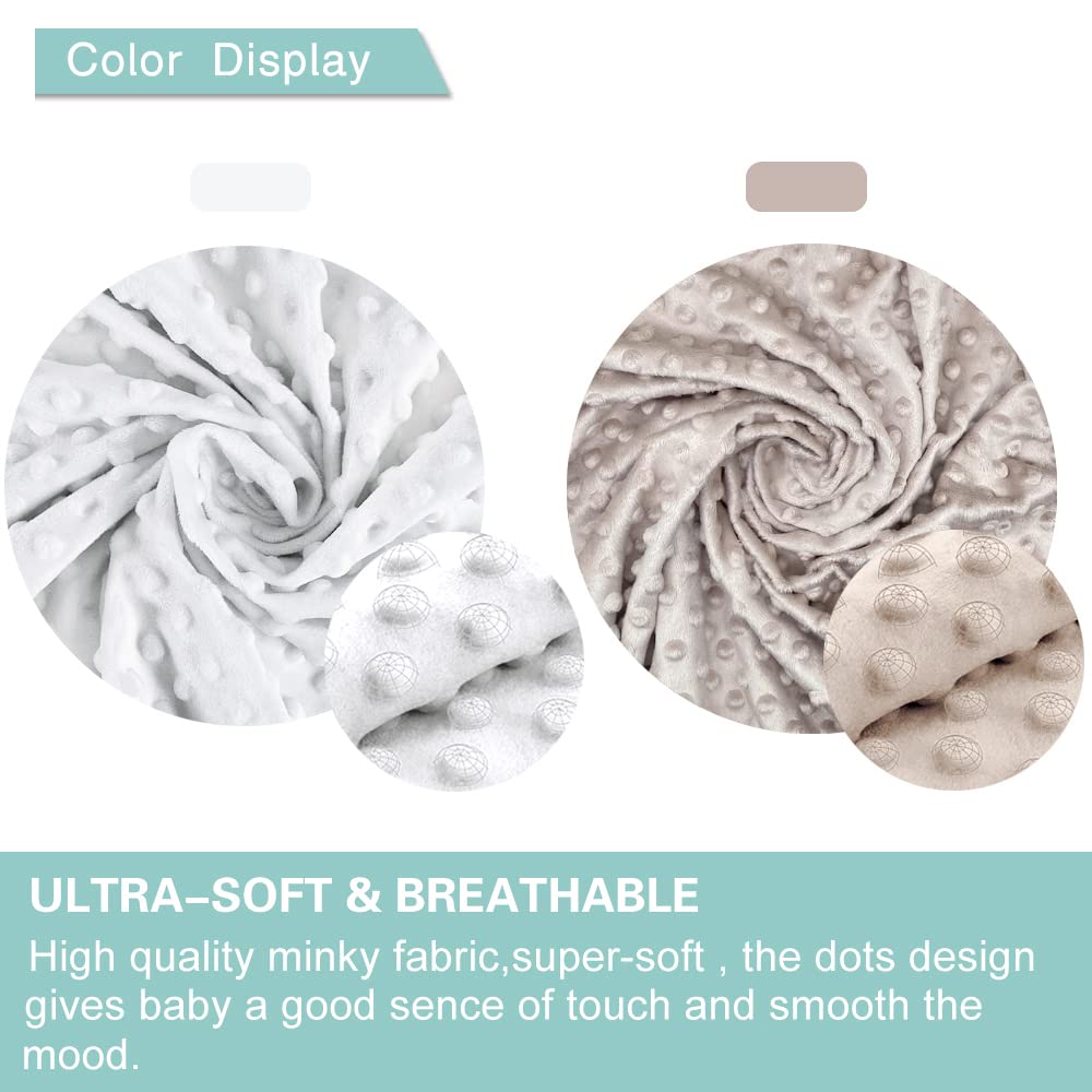 OWLOWLA dots-design nursing pillow cover adds tactile interest for soothing sessions