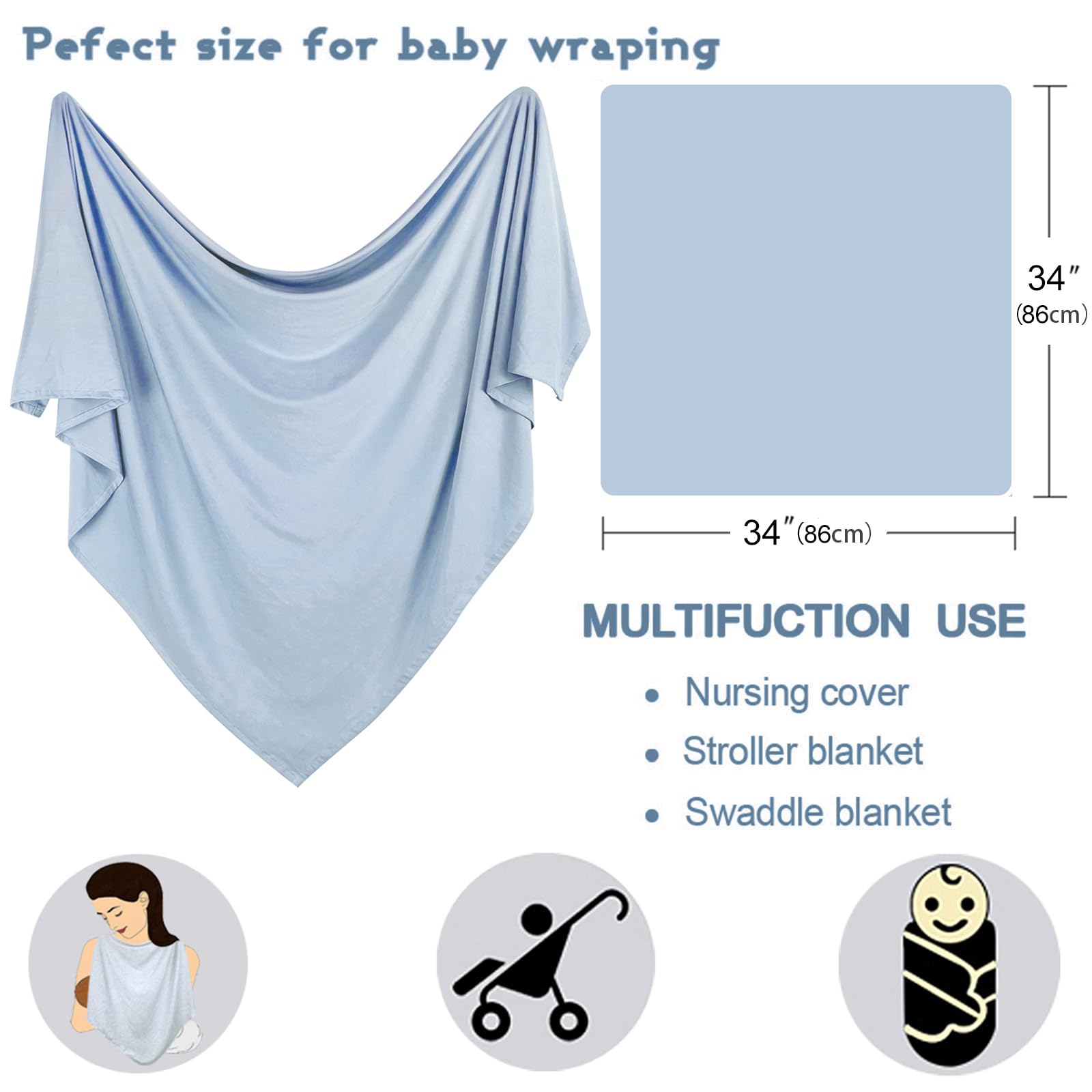 OWLOWLA multi-use swaddle blanket serves as nursing cover